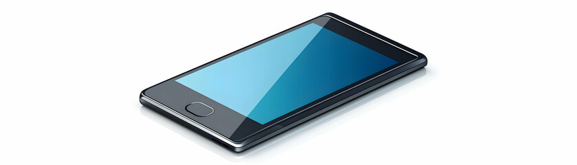 Smartphone and Tablet Isolated Vector concept as A clean isolated vector image of a smartphone and tablet representing mobile learning in online education. The design is set on a white background maki