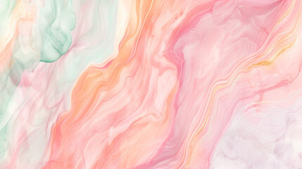 Fototapeta premium A pink and green swirl with gold accents.