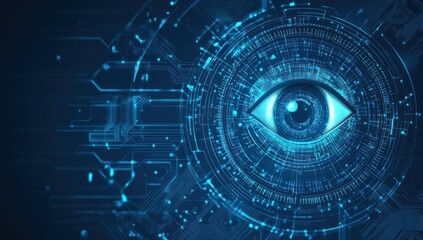 Obraz premium Cyber Eye: Digital Security and Surveillance