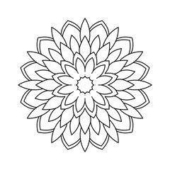 Ornamental luxury mandala pattern design, decorative pattern in oriental style for coloring book page. doodle mandala on a transparent background