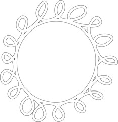 Hand drawn summer sun icon, sunshine