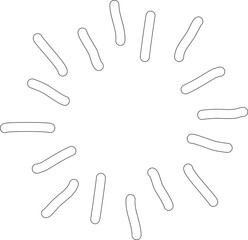 Hand drawn summer sun icon, sunshine