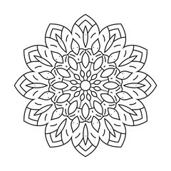 Ornamental luxury mandala pattern design, decorative pattern in oriental style for coloring book page. doodle mandala on a transparent background
