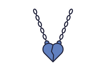 Necklace icon. icon related to fashion. suitable for web site, app, user interfaces. flat line icon style