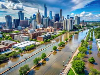 Fototapeta premium chicago flood prevention infrastructure urban planning policy
