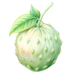 A beautifully detailed 3D illustration of a Noni fruit. perfect for your health. wellness. or tropical designs.