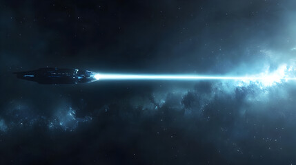 A single meteor streaking across the sky of a distant planet.


