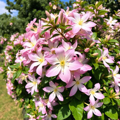 Fototapeta premium pink and white flower