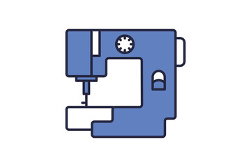 Sewing machine icon. icon related to fashion. suitable for web site, app, user interfaces. flat line icon style