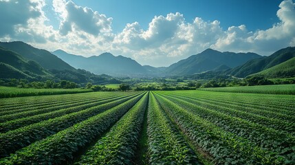 Realistic Solar Power Plant in Shenzhen Fields, AI generated illustration