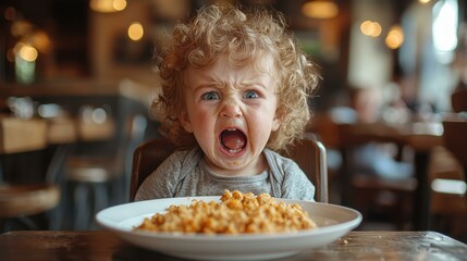 Tiny Tears: A Curly-Haired Child's Restaurant Misery - crying