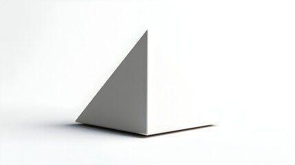 Fototapeta premium Minimalist Geometric Triangle Architectural Design Render in White and Grey Tones