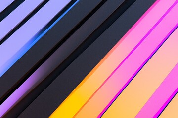 Obraz premium stripes pattern in vivid orange black and purple gradient for Halloween