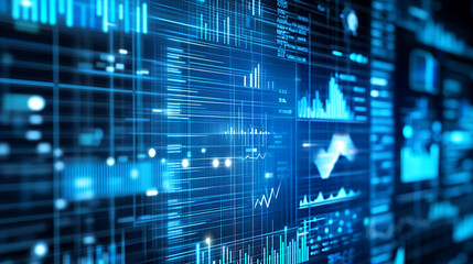 Naklejka premium Business intelligence systems gather and analyze data to support decision-making processes. By providing real-time insights and performance metrics