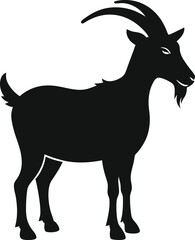 a-silhouette-goat-with-white-background.eps