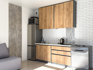A beautiful kitchen with a modern interior