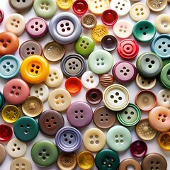 Fototapeta premium A colorful and vibrant collection of buttons in various shapes. sizes. and textures.