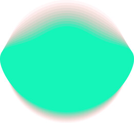 Circle liquid shape in gradient transparent vibrant color, icon, logo, frame