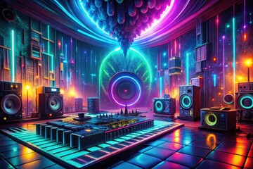 Obraz premium dj in the nightclub