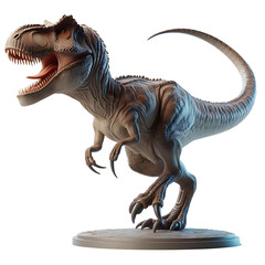 Fototapeta premium 3D tyrannosaurus T-rex dinosaur isolated in white Background 