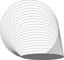 Obraz premium Oval frame with geometric circle blending shape for tag, logo, label, banner