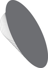 Oval frame with geometric circle blending shape for tag, logo, label, banner