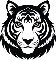 a-silhouette-tiger-head-with-white-background.eps