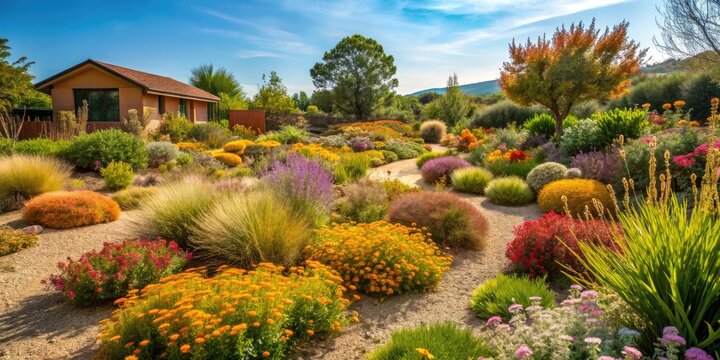 droughttolerant flowering garden meadows secondary rustic natural mood/syle waterconserving technical dry climate color warm earthy tone concept adaptation