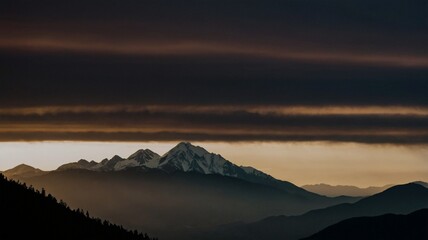 sunrise in the mountains