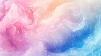Fototapeta premium Ethereal Glow - Abstract Art Background with Pastel Gradient and Glitter Accents