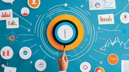 Obraz premium Entrepreneurs conducting in-depth research to identify a niche market opportunity for targeted business growth through innovative strategies, tailored solutions, and effective customer engagement