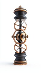 Obraz premium A detailed antique clock showcasing intricate gears and a vintage design, perfect for steampunk and retro-themed projects.
