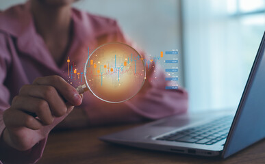 Business calculating income and return on investment, stock, income, return,  trade, investment, dividend tax, retirement, compensation fund,saving,Interest rate and dividend concept.