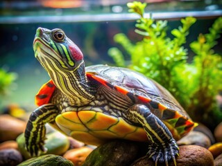Fototapeta premium red eared terrapin tank size requirements