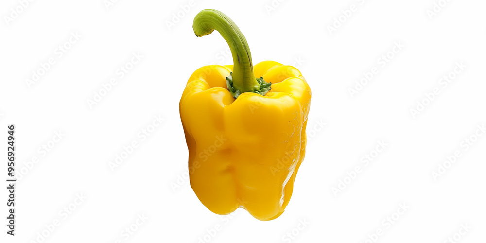 Wall mural yellow pepper isolated on white