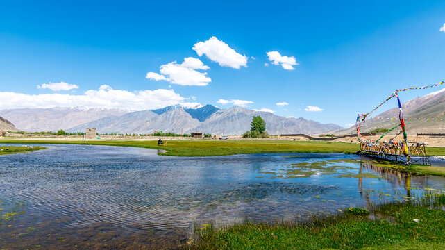 Sani Lake near Padum is just a short distance from Sani Monastery is a natural water body in Zanskar Valley, Ladakh, India