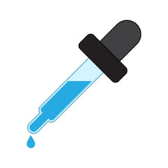 Vector illustration of dropper on transparent background