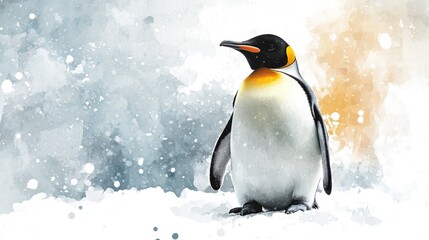 Obraz premium Penguin in Snow