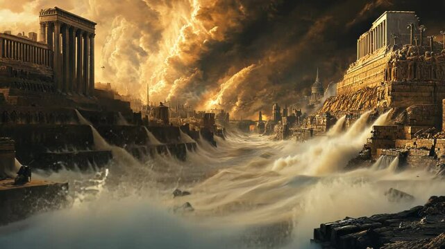 A city swallowed by the sea