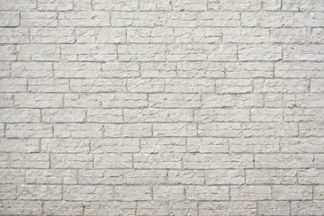 Obraz premium Close-up white brick wall bricks are arranged horizontal White w