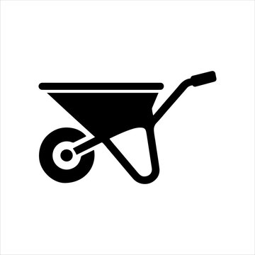 recommend clip art: Wheelbarrow cart icon silhouette vector illustration design on white background.
