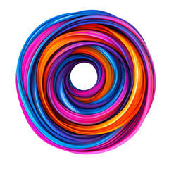 Vibrant swirling colors creating a visually striking circular pattern, perfect for artistic and modern design projects.
