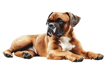 Fototapeta premium Brown dog lying down