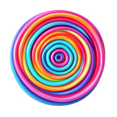 Vibrant and colorful spiral pattern showcasing an array of bright hues in a concentric design, ideal for artistic projects.