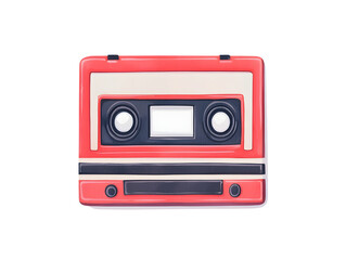 Obraz premium Retro Audio Cassette Tape Illustration