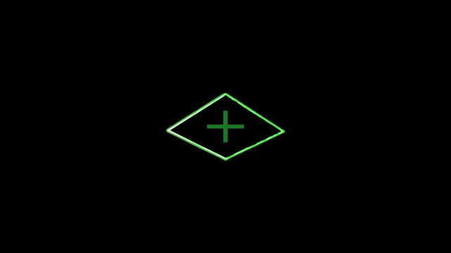 Rectriangle with plus saber animation video.