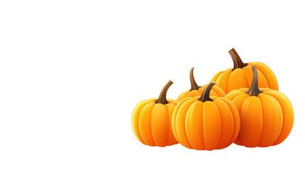 A vibrant group of orange pumpkins, perfect for fall decorations and seasonal festivities. Ideal for autumn-themed projects.