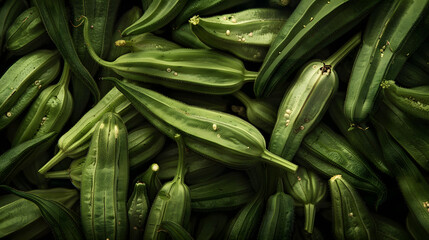 Fototapeta premium fresh okra