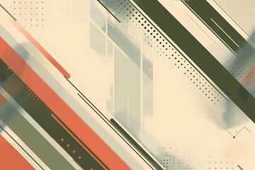 Obraz premium Abstract Background with Diagonal Lines, Circles, and Dots Illustration
