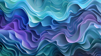 Obraz premium Abstract Blue and Purple Wavy Pattern